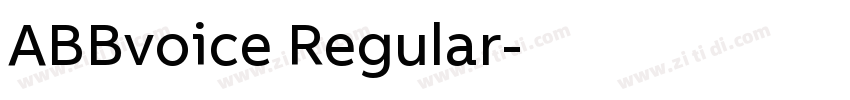 ABBvoice Regular字体转换